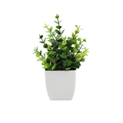 Mini Artificial Potted Eucalyptus Plants, 6 Pcs, Small Indoor Faux Greenery for Home Office Farmhouse Bathroom Decor