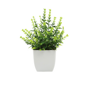 Mini Artificial Potted Eucalyptus Plants, 6 Pcs, Small Indoor Faux Greenery for Home Office Farmhouse Bathroom Decor
