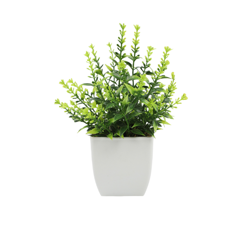 Mini Artificial Potted Eucalyptus Plants, 6 Pcs, Small Indoor Faux Greenery for Home Office Farmhouse Bathroom Decor