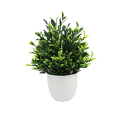 Mini Artificial Potted Eucalyptus Plants, 6 Pcs, Small Indoor Faux Greenery for Home Office Farmhouse Bathroom Decor
