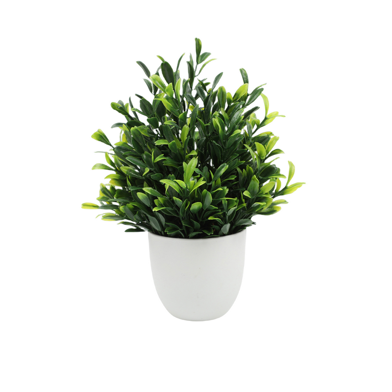 Mini Artificial Potted Eucalyptus Plants, 6 Pcs, Small Indoor Faux Greenery for Home Office Farmhouse Bathroom Decor