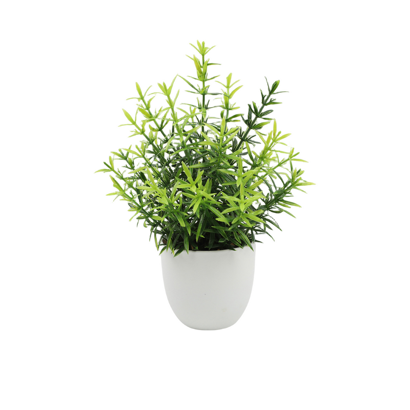 Mini Artificial Potted Eucalyptus Plants, 6 Pcs, Small Indoor Faux Greenery for Home Office Farmhouse Bathroom Decor