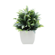 Mini Artificial Potted Eucalyptus Plants, 6 Pcs, Small Indoor Faux Greenery for Home Office Farmhouse Bathroom Decor