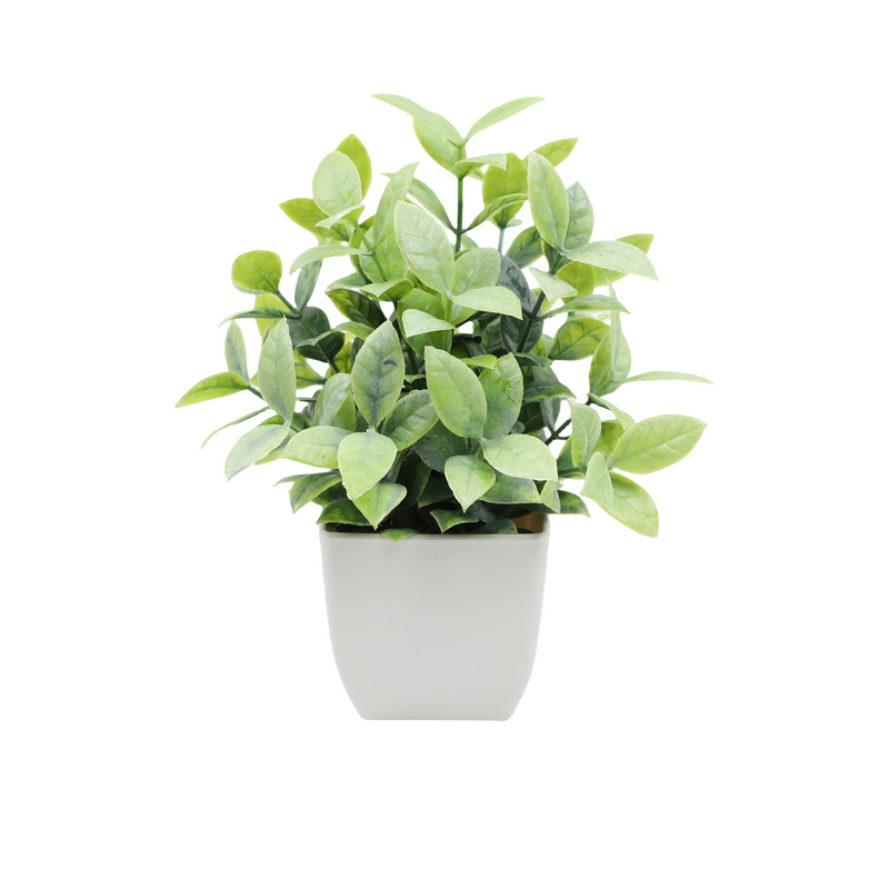 Mini Artificial Potted Eucalyptus Plants, 6 Pcs, Small Indoor Faux Greenery for Home Office Farmhouse Bathroom Decor