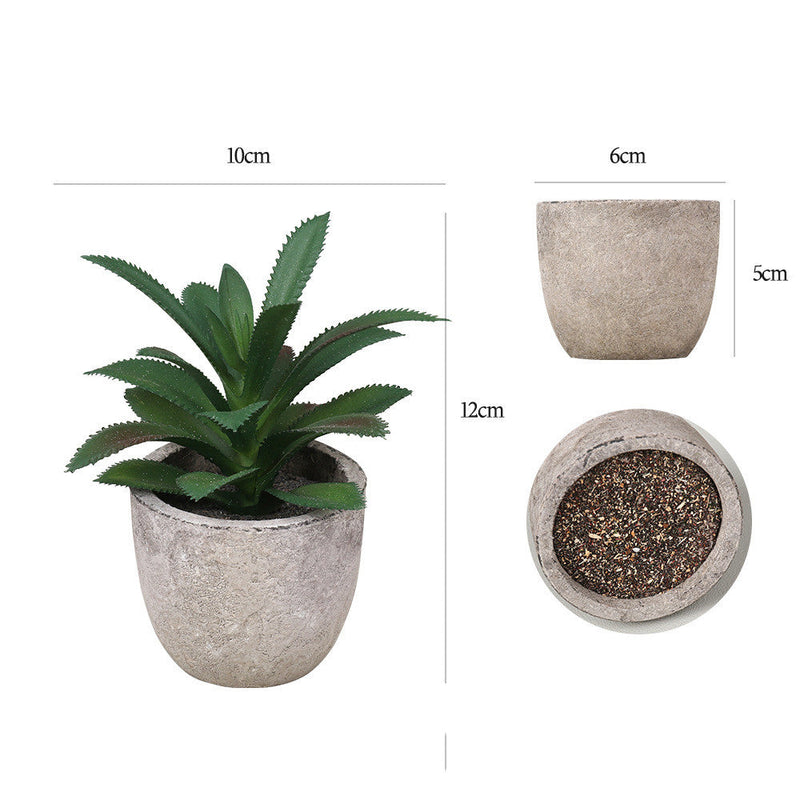 Mini Artificial Succulents 12 Pcs Bulk Greenery in Small Pots for Home Decor