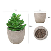 Mini Artificial Succulents 12 Pcs Bulk Greenery in Small Pots for Home Decor
