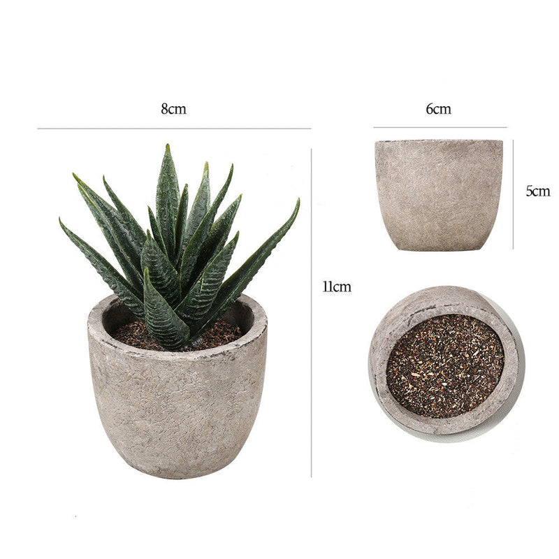 Mini Artificial Succulents 12 Pcs Bulk Greenery in Small Pots for Home Decor