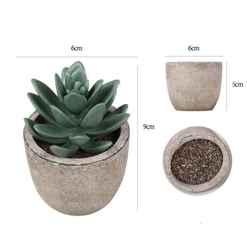 Mini Artificial Succulents 12 Pcs Bulk Greenery in Small Pots for Home Decor