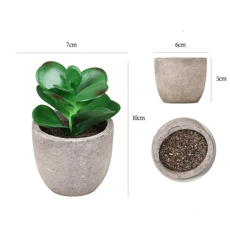 Mini Artificial Succulents 12 Pcs Bulk Greenery in Small Pots for Home Decor