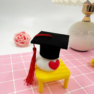 10PCS Mini Graduation Cap Bottle Toppers - Felt Doctor Hats for Grad Party, Bottle & Candy Box Decorations