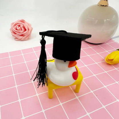 10PCS Mini Graduation Cap Bottle Toppers - Felt Doctor Hats for Grad Party, Bottle & Candy Box Decorations