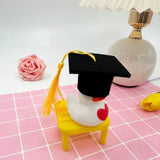 10PCS Mini Graduation Cap Bottle Toppers - Felt Doctor Hats for Grad Party, Bottle & Candy Box Decorations