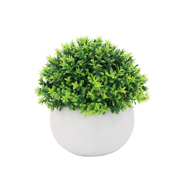 1/6 Pcs Artificial Plant Topiary Shrubs Mini Potted Plants in Vase for Home Decor