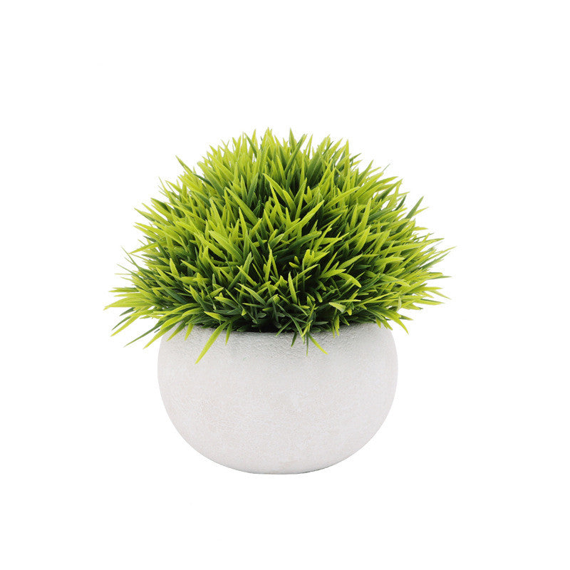 1/6 Pcs Artificial Plant Topiary Shrubs Mini Potted Plants in Vase for Home Decor