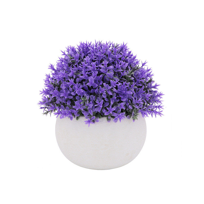 1/6 Pcs Artificial Plant Topiary Shrubs Mini Potted Plants in Vase for Home Decor