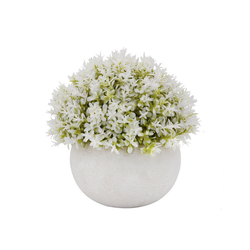 1/6 Pcs Artificial Plant Topiary Shrubs Mini Potted Plants in Vase for Home Decor