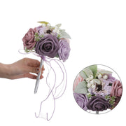 9 Inch Artificial Wedding Flowers Mini Bouquets, Bulk Table Centerpiece Decor, Multiple Stems