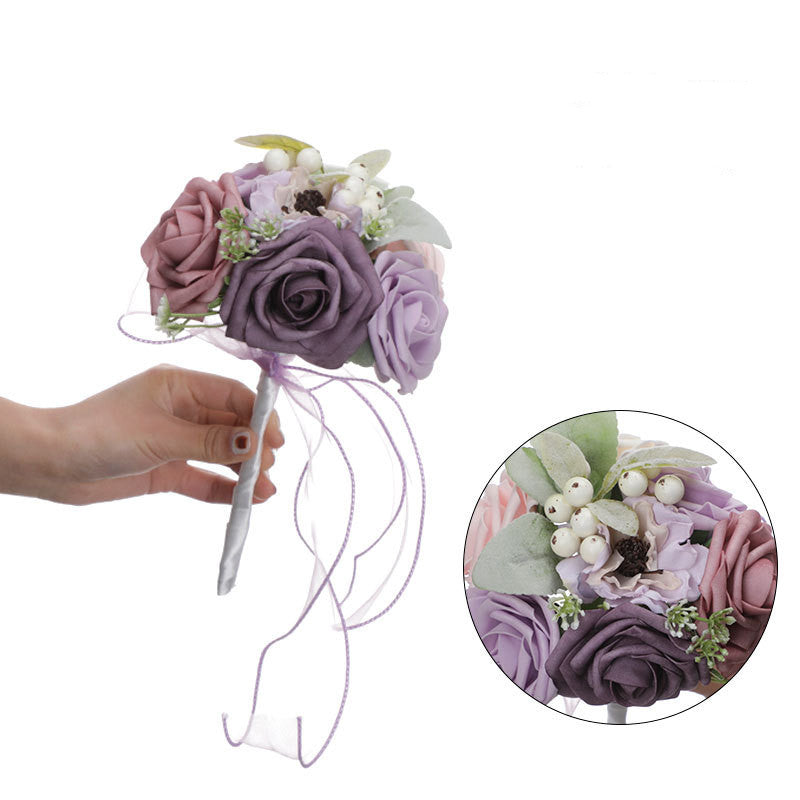 9 Inch Artificial Wedding Flowers Mini Bouquets, Bulk Table Centerpiece Decor, Multiple Stems