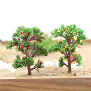 2 Pcs Miniature Fairy Garden Trees 2.7 Inch Artificial Plants for Micro Landscape DIY Crafts