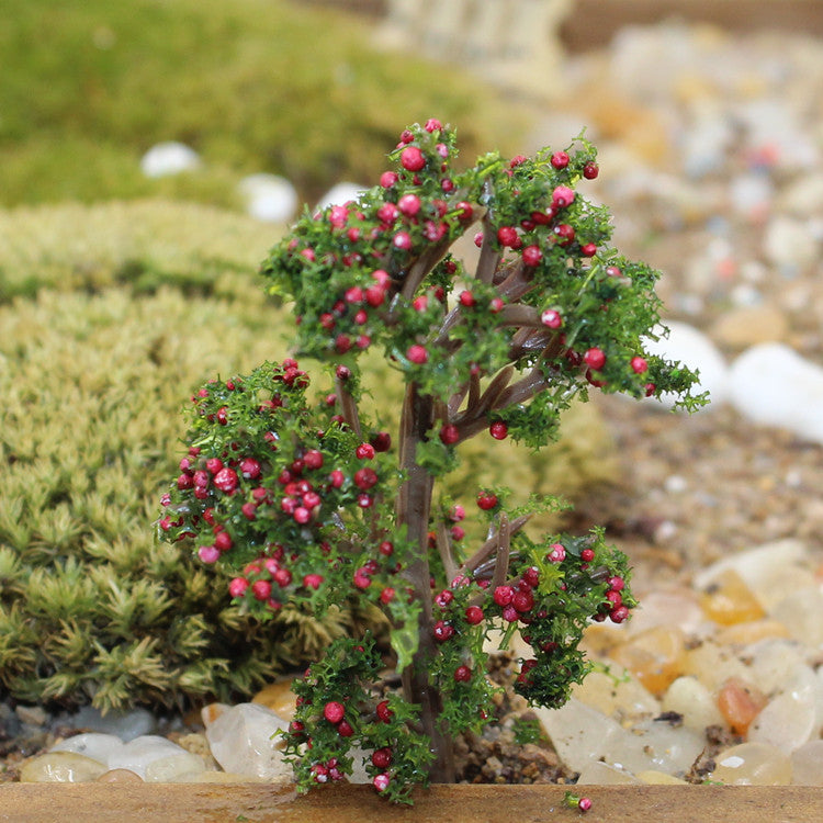 2 Pcs Miniature Fairy Garden Trees 2.7 Inch Artificial Plants for Micro Landscape DIY Crafts