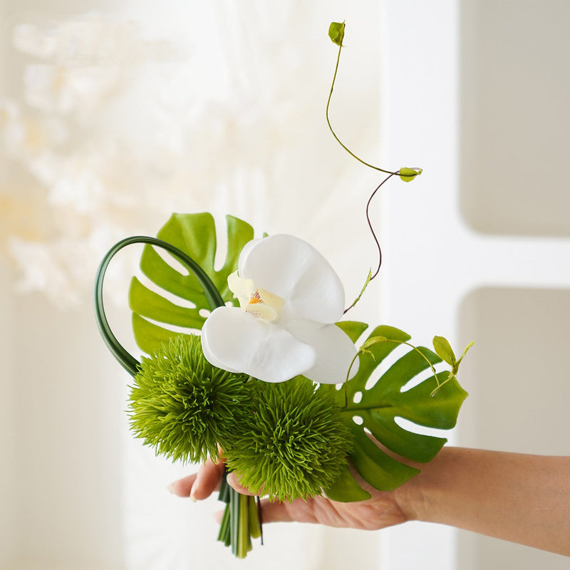 16 Inch Artificial Flower Bouquet 10 Stems Minimalist Silk Flowers for Home Wedding Decor