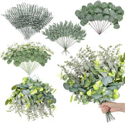 Mixed Artificial Greenery Stems Bulk, 12 Inch Silk Greenery for Wedding Floral Arrangements Centerpieces, 50 Pcs