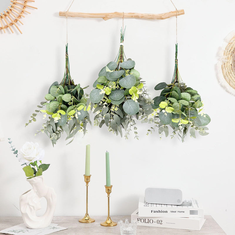 Mixed Artificial Greenery Stems Bulk, 12 Inch Silk Greenery for Wedding Floral Arrangements Centerpieces, 50 Pcs