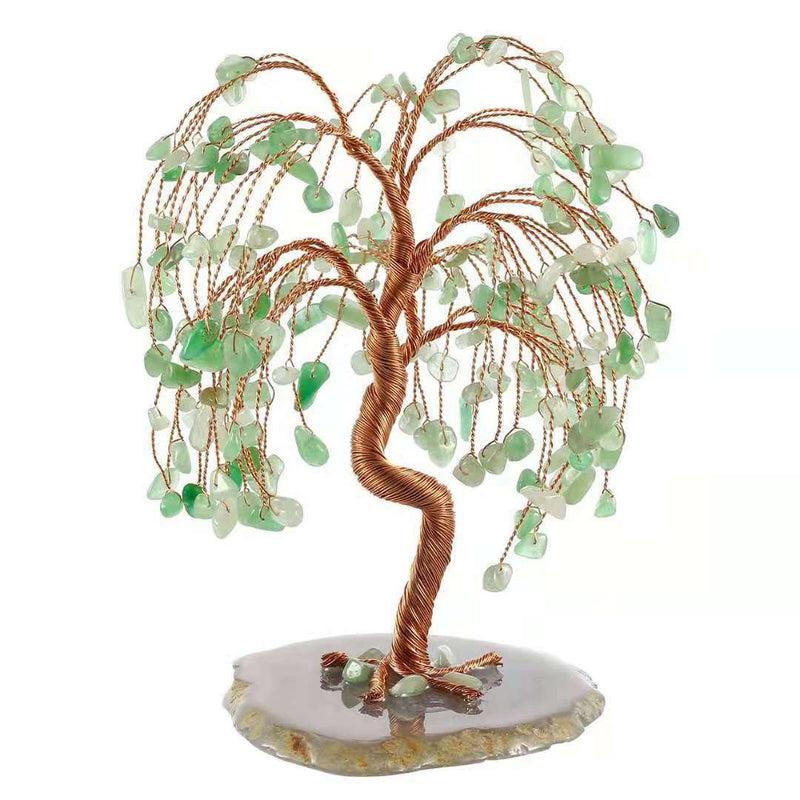 Artificial Jade Plant Bonsai 10 Pcs Jade Green Feng Shui Money Tree Silk Leaves