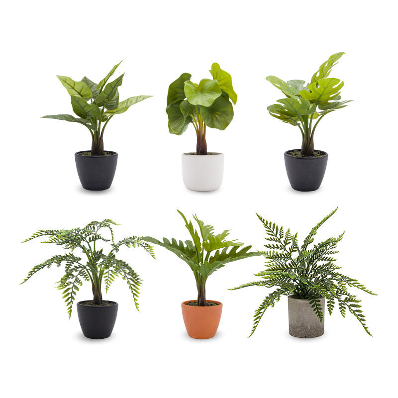 12 Inch Artificial Tropical Potted Plant Bulk Indoor Silk Plant