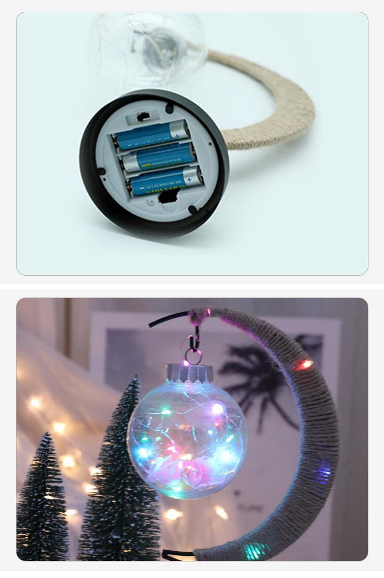 Moon Lamp LED Night Light Metal Ball Tabletop Decoration, 1 Pc, 6 Inch