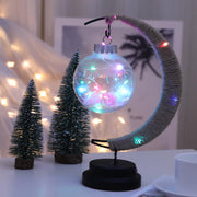 Moon Lamp LED Night Light Metal Ball Tabletop Decoration, 1 Pc, 6 Inch