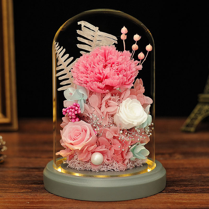 Forever Preserved Carnation Flowers Bulk Bouquet for Women, Artificial Silk, 10 Stems