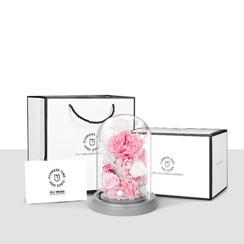 Forever Preserved Carnation Flowers Bulk Bouquet for Women, Artificial Silk, 10 Stems