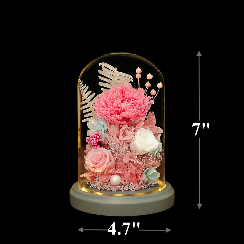 Forever Preserved Carnation Flowers Bulk Bouquet for Women, Artificial Silk, 10 Stems