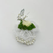 Mum Ball Flower Wrist Corsage Bracelet with Butterfly and Men Boutonniere Set for Wedding Party Bulk Wholesale