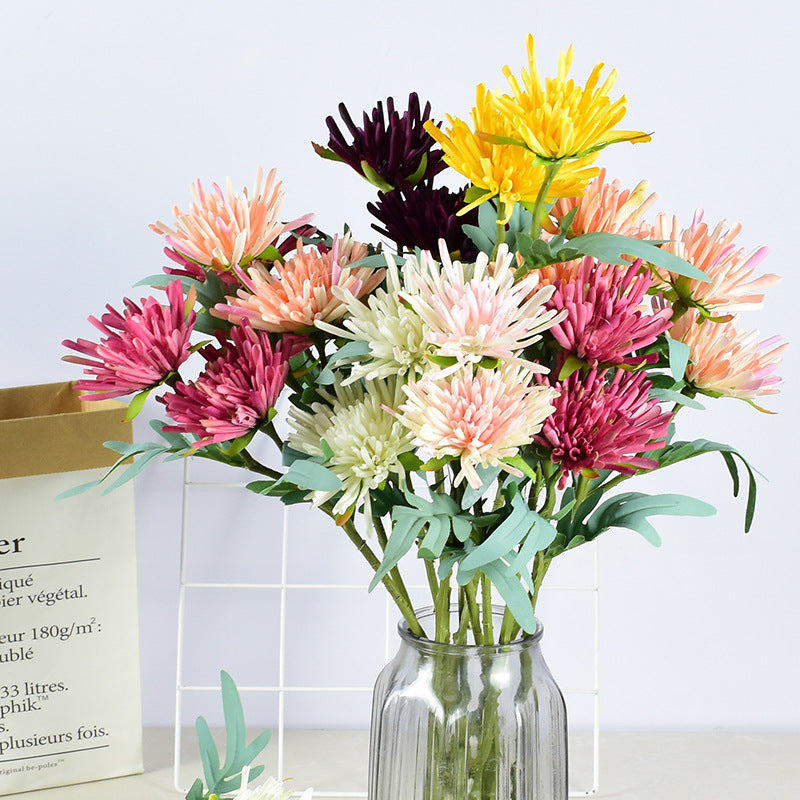 18 Inch Silk Dahlia Flower Stems Spray 18 Pcs Fall Artificial Floral Arrangement