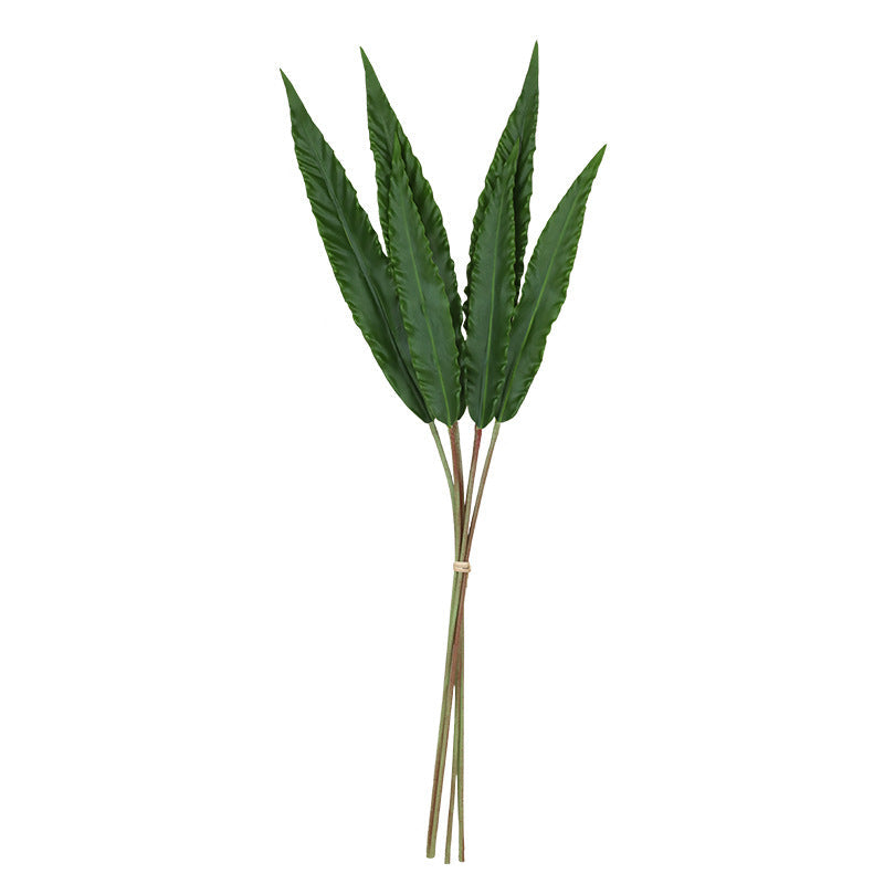 6 Pcs 30 Inch Artificial Neottopteris Nidus Leaves Stems Real Touch Tropical Foliage Decorations