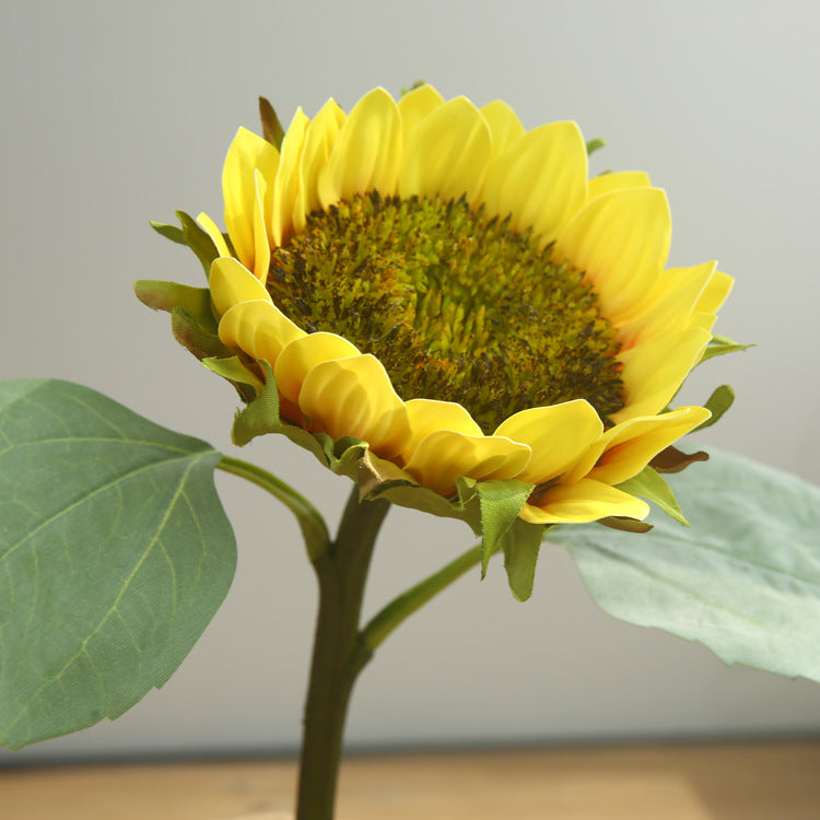 15 Inch Artificial Sunflower Stems 10 Pcs Bulk Silk Flower Stems
