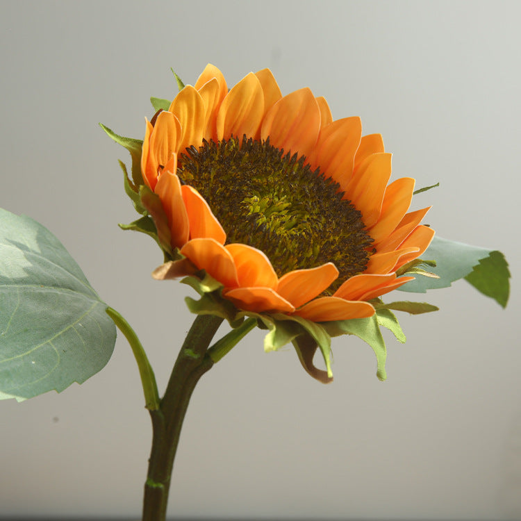 15 Inch Artificial Sunflower Stems 10 Pcs Bulk Silk Flower Stems