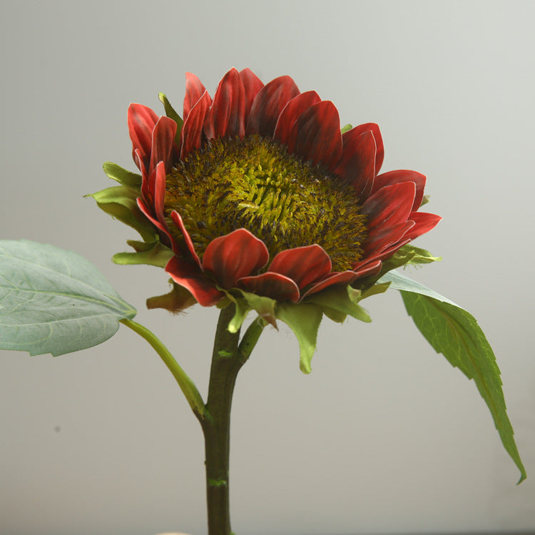 15 Inch Artificial Sunflower Stems 10 Pcs Bulk Silk Flower Stems