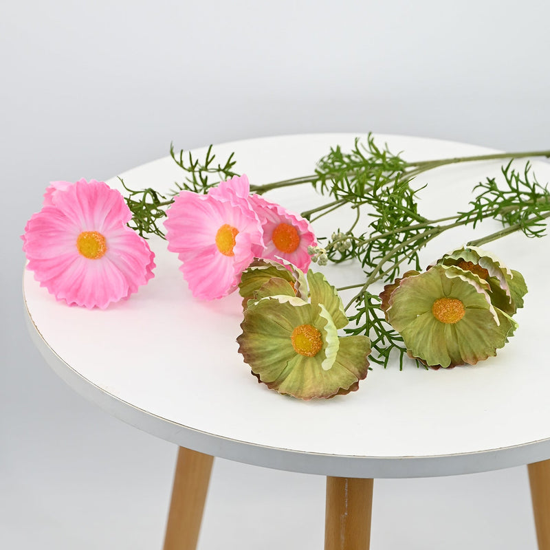 2 Pcs Artificial Silk Poppy Stems – Realistic Red Flower Stems for Vase Arrangements