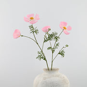 2 Pcs Artificial Silk Poppy Stems – Realistic Red Flower Stems for Vase Arrangements