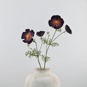 2 Pcs Artificial Silk Poppy Stems – Realistic Red Flower Stems for Vase Arrangements