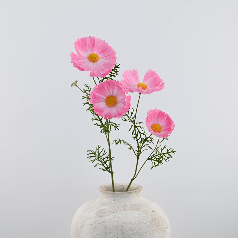 2 Pcs Artificial Silk Poppy Stems – Realistic Red Flower Stems for Vase Arrangements