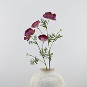 2 Pcs Artificial Silk Poppy Stems – Realistic Red Flower Stems for Vase Arrangements