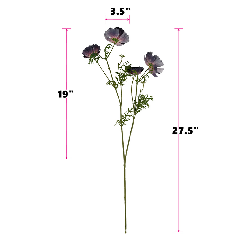 2 Pcs Artificial Silk Poppy Stems – Realistic Red Flower Stems for Vase Arrangements