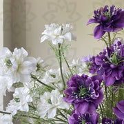 27.5 Inch Artificial Nigella Love in the Mist Flower Stems, 10 Pcs Silk Bulk