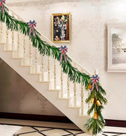 6.5 Ft Artificial Norfolk Pine Garland 6 Pcs Greenery Garland for Table Mantle Wall Indoor Outdoor Christmas Decor