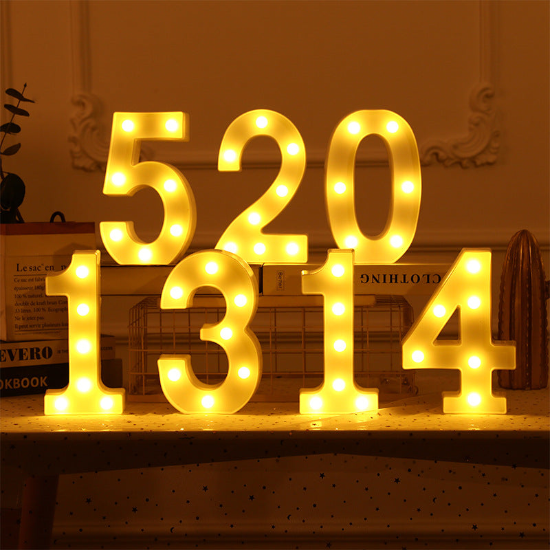 LED Marquee Number Lights Sign Decorative Light-Up Numbers and Letters