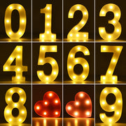 LED Marquee Number Lights Sign Decorative Light-Up Numbers and Letters